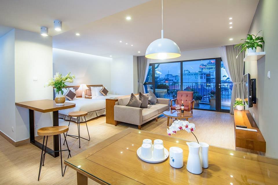 Spacious studio living